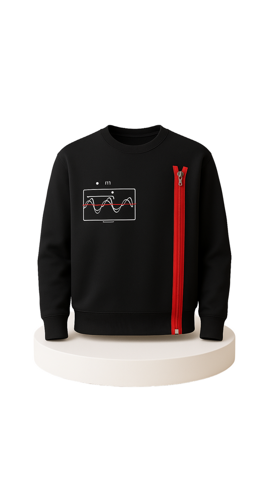 PULL Longueurdonde Black zip Red