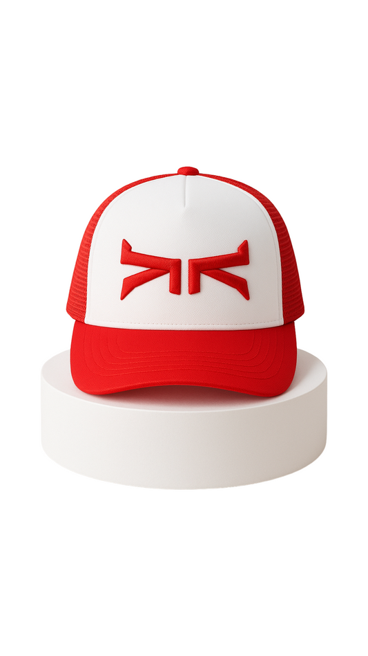 Casquette trucker Longueurdonde Red&white